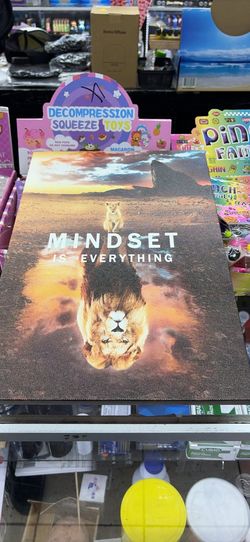 Mindset is Everything Lion Canvas Art 12x16
