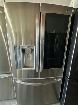 Stainless Steel LG Smart Fridge with French Doors