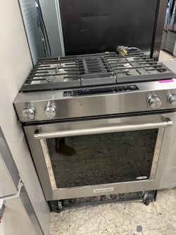 Kitchen aid 30” slide in range in stainless steel all gas