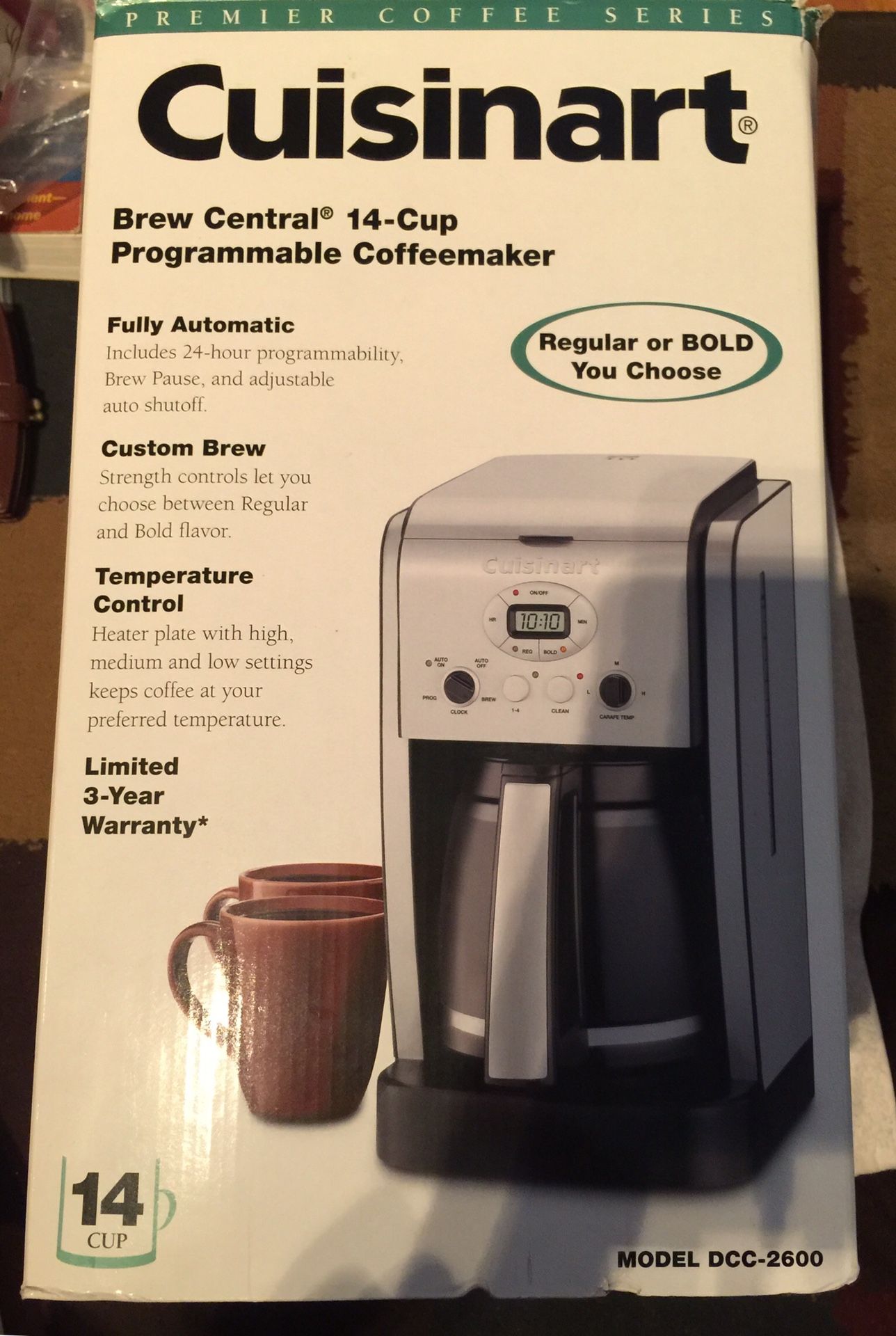 Cuisinart 14 Cup Programmable Automatic Coffee Maker With Custom Brew and Temperature Control New