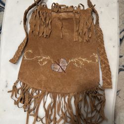 Brown Suede Women's Purse