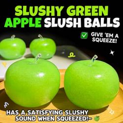 Green Apple Slushy Squishy Stress Ball – Moldable Ice Sand