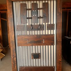 Rustic Industrial Beer Tap Bar / Kegerator Cabinet – Solid Wood