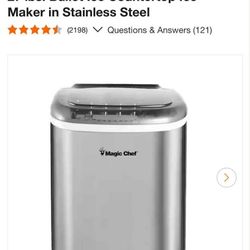 Magic Chef
27 Ibs. Bullet Ice Countertop Ice
Maker in Stainless Steel

$110