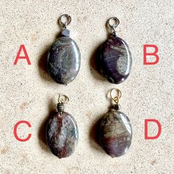 🟤 Beautiful, brown swirled, gemstone, oval pendants
