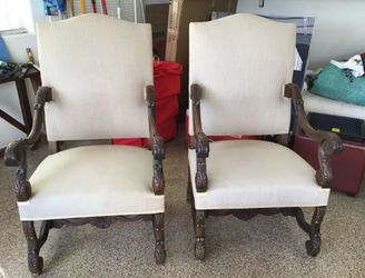 French Louis XIV Armchairs. Circa 1860.  S/2