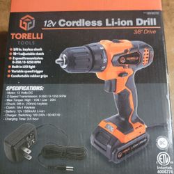 Torelli Tools 12v Cordless Li-on Drill 3/8" Drive