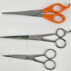 3 Vintage Japan, Italy Stainless Steel Scissors Shears
