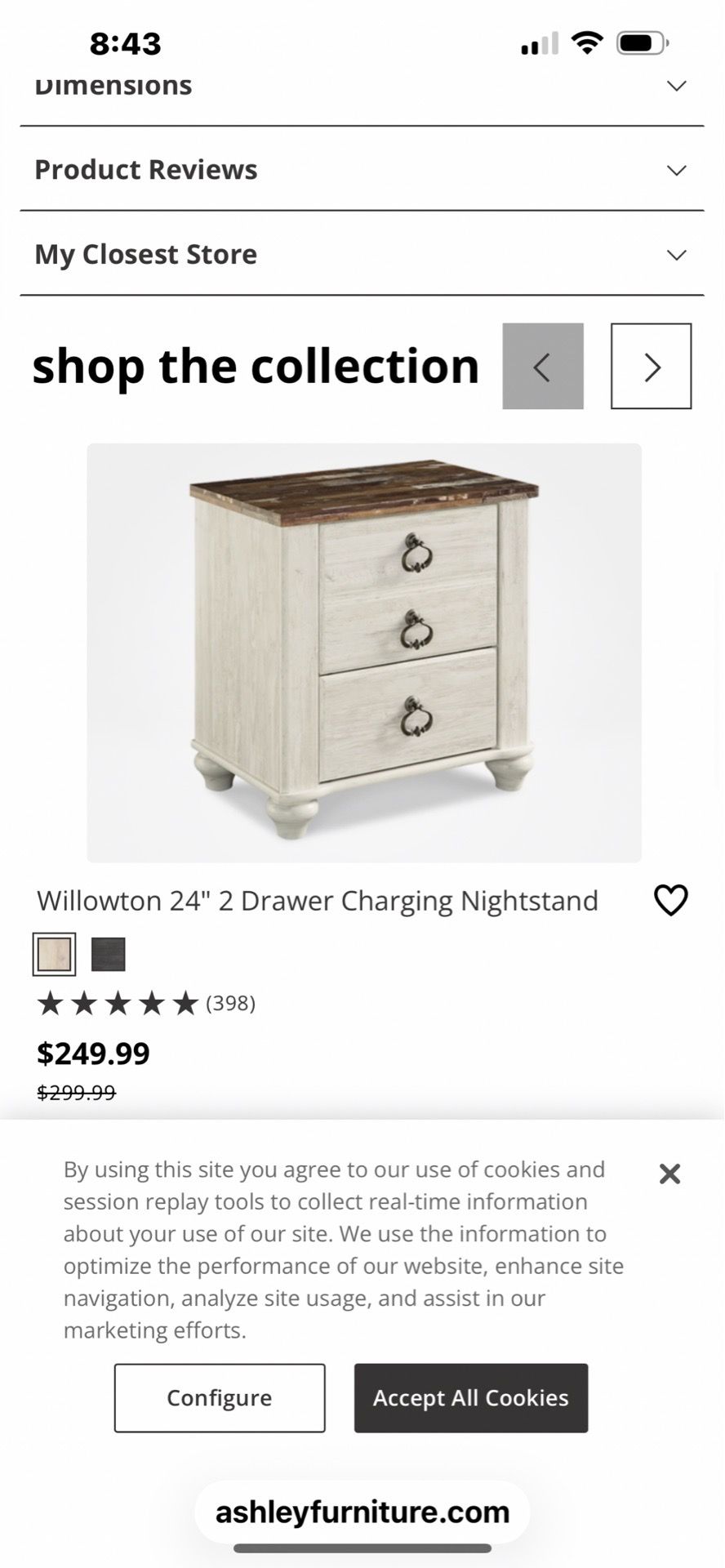 King sized bedroom set