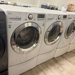 LG frontload washer and dryer set electric with warranty