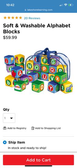 Lake Shore Soft Alphabet Blocks
