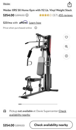 WEIDER FITNESS XRS 50 HOME GYM (112 LB. VINYL WEIGHT STACK)