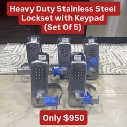 Heavy Duty Stainless Steel Lockset With Keypad (Set Of 5) 