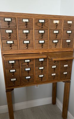 Authentic Card Catalog Cabinet