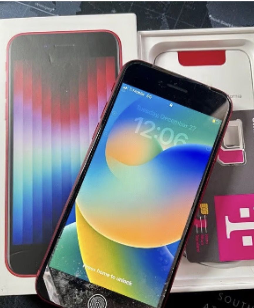 🔥Like *NEW* Apple iPhone SE 3rd Gen 64GB Red | T-Mobile 🔥