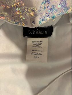 White sequenced dress