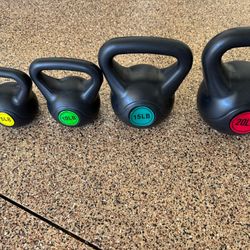 Kettle Bell Set 20, 15, 10, & 5 Lb Set 