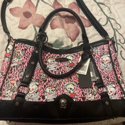 Ed Hardy Pink Purse Bag