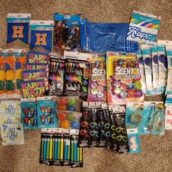Birthday supplies new 45 pieces total obo