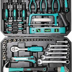 79-Piece Tool Set - Complete with Tool Box, Ratchet Handle, Bits Driver, Adjustable Wrench, S-11