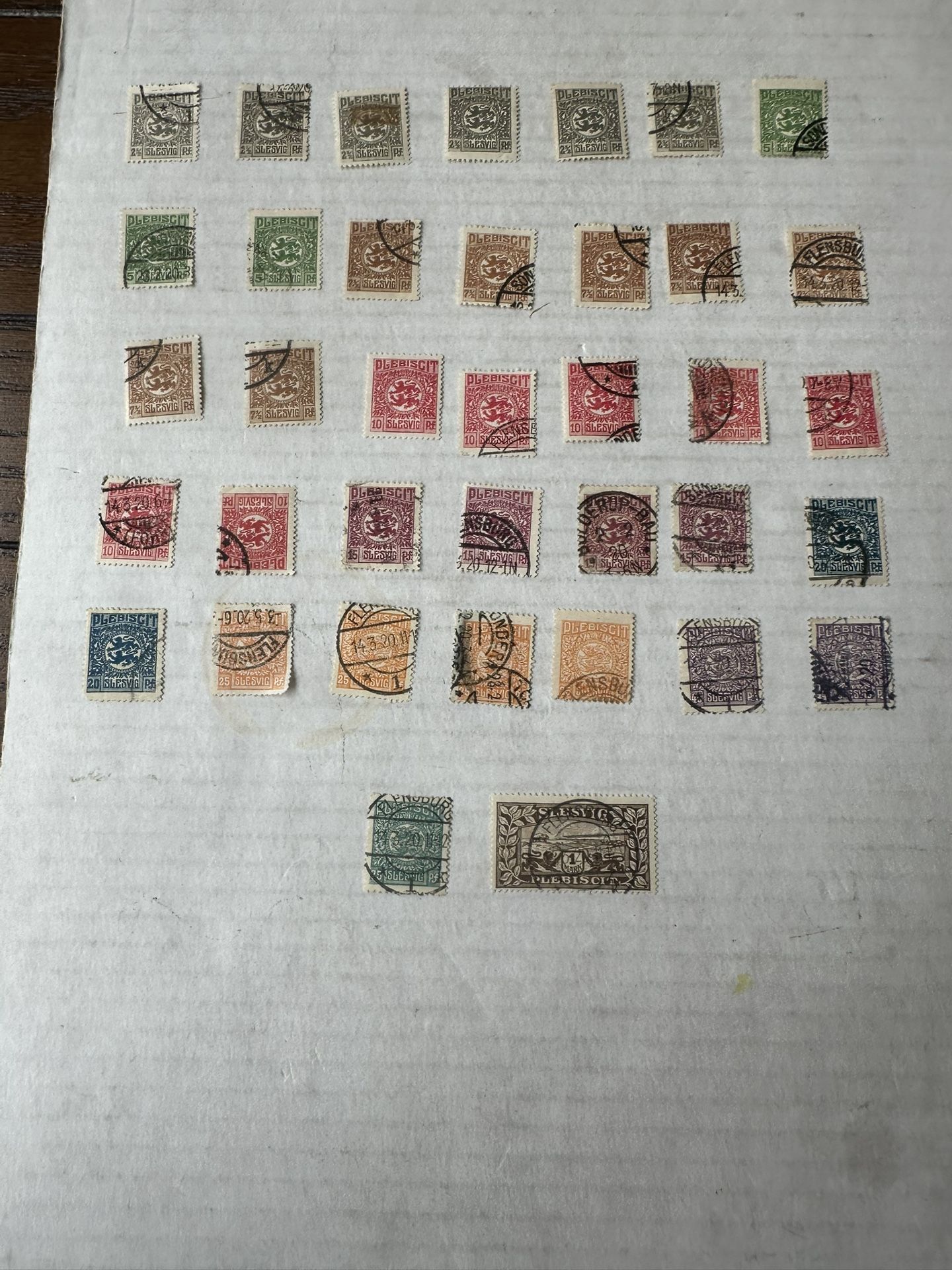 Schleswig Stamp Group Of 37 Used