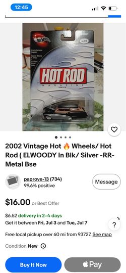 2002 vintage  ELWOODY  Hot Rod
