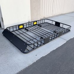 (NEW) $130 Roof Rack Cargo Basket Universal 64x39” Car Top Luggage Holder Carrier 150 LBS max 