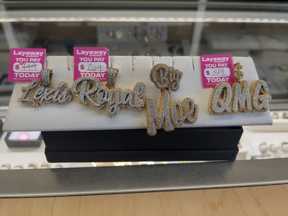 14k 10k Gold Diamond Pendant Different Gram's Different Prices