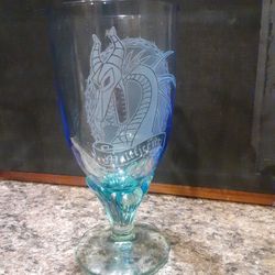 Rare Disney Etched Maleficent Glasses