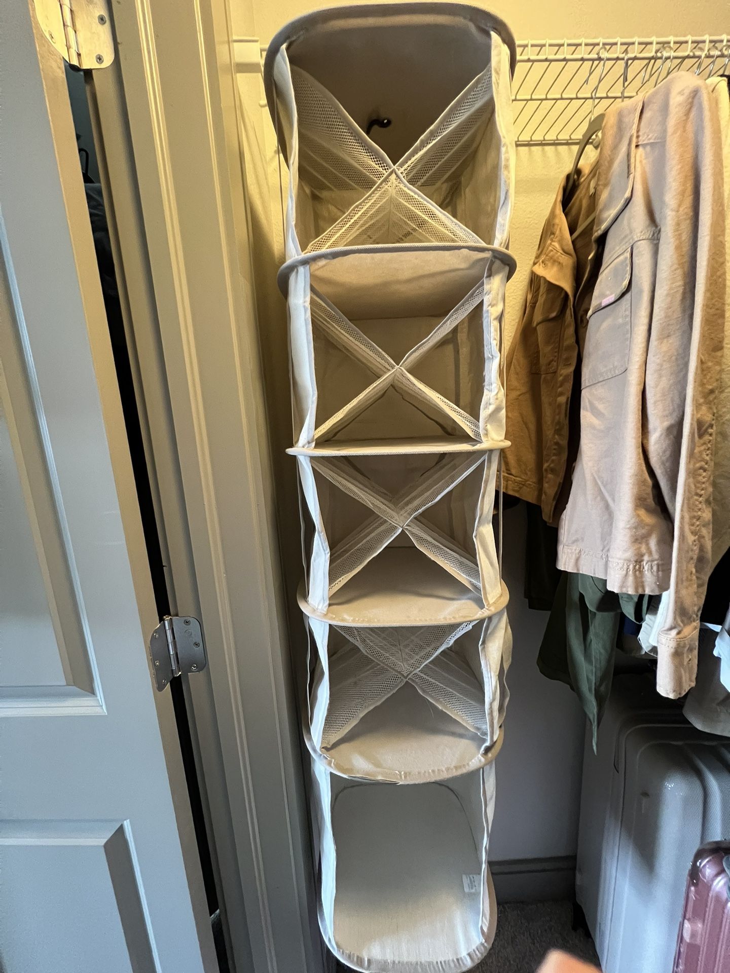 47'' Shoes Hanging Organizer w/ a shelf, side pockets