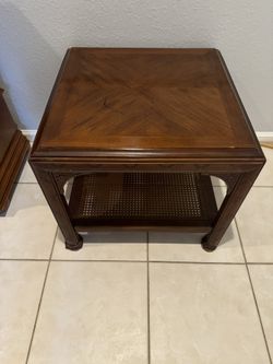Antique Cane Bottom Table