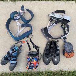 His/Her Climbing Gear, Shoes, etc