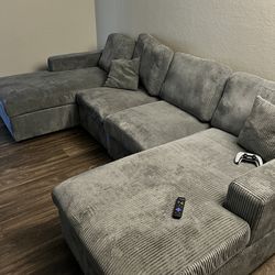 Grey couch sectional
