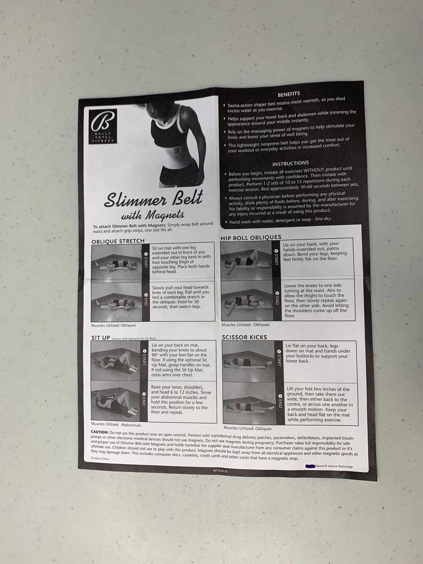 Bally Total Fitness Belt With Magnets