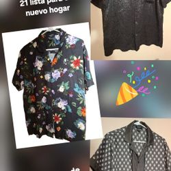 Tres camisas de manga corta con botones de Forever 21.