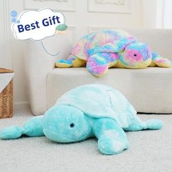 Large Stuffed Turtle Pillow