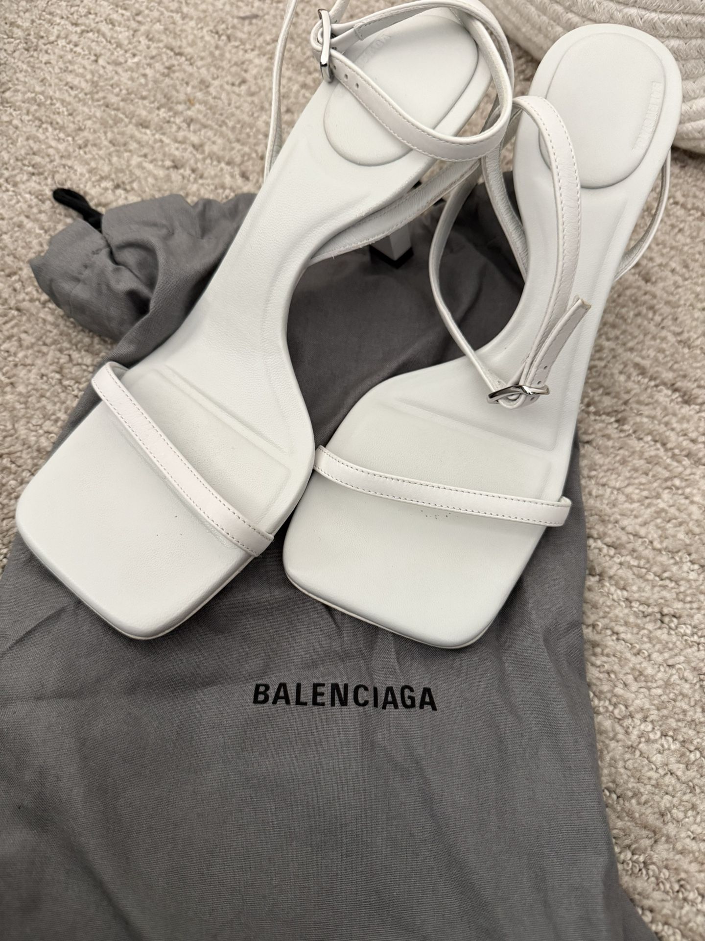 Balenciaga Heels- White- Size 35