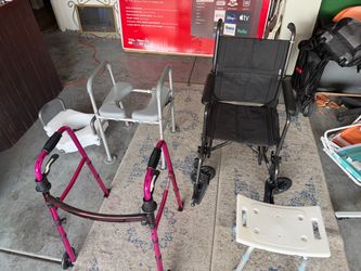 Wheelchair, Walkers, and Shower Chair Lot