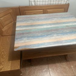 Dinning Table With Storage Bench 