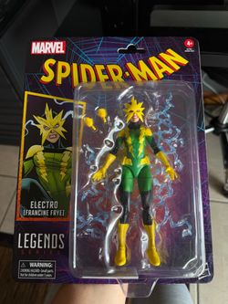 Marvel Legends Spider-Man Retro Card Electro (Francine Frye) 6" Action Figure New