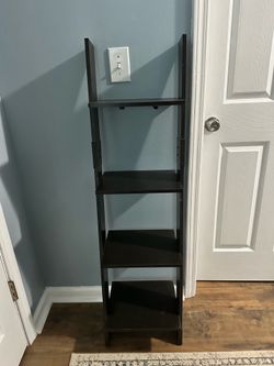 Black wooden shelf