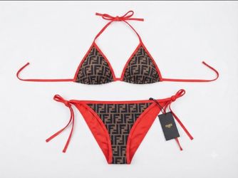 Fendi FF Monogram Triangle Bikini Set