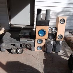 A Whole Lot Of Speakers With A Receiver Power Receiver Small Receiver Big Receiver A Whole Lot Of Tweeters