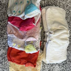 Lot Of Barely Used BumGenius Cloth Diapers And Inserts