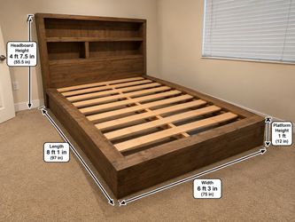 Wood platform bed frame