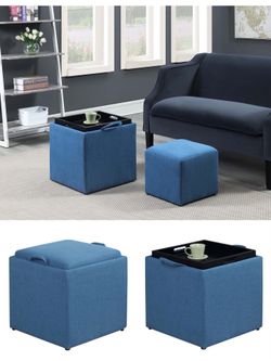 High Quality New in Box Modern Single Ottoman with Stool