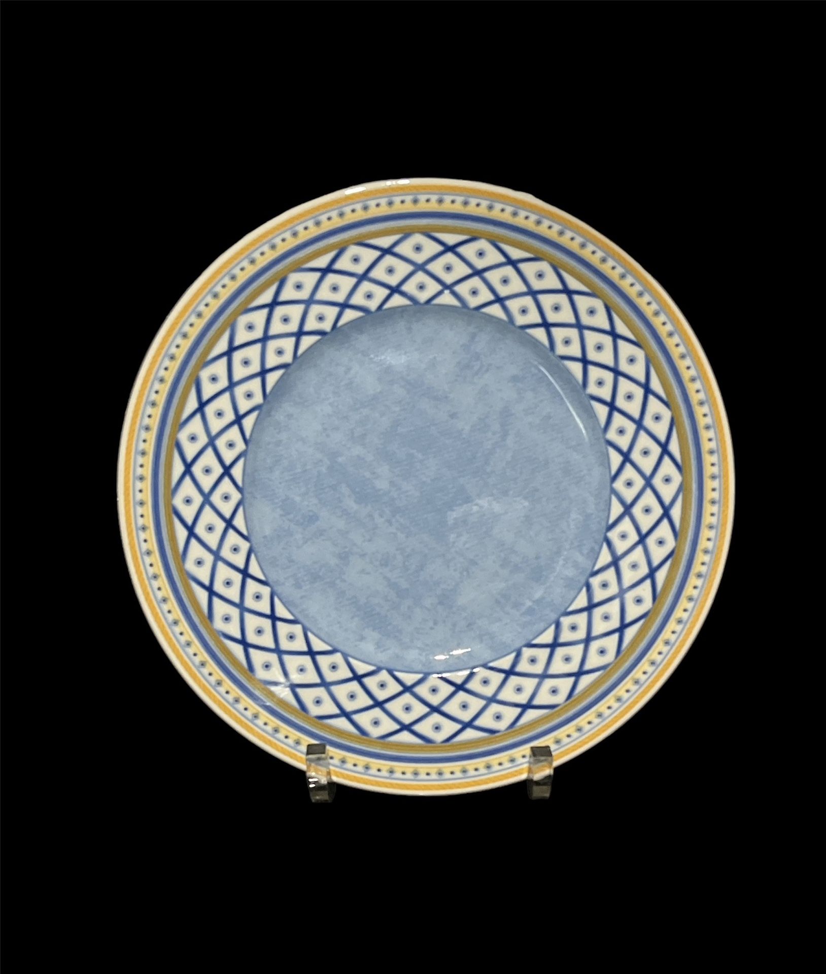 Villeroy & Boch Gallo Design Perpignan 8.5” Salad Plate Center Design Blue, 2pcs