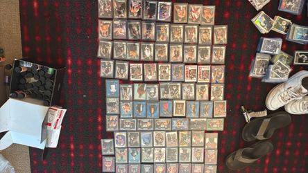 Large Lot of Wrestling Trading Cards