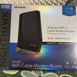 NETGEAR AX8 WiFi Cable Modem Router AX6000 BRAND NEW!!