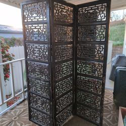 1970's Black Room Divider 